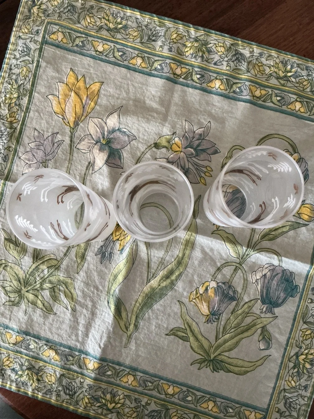 Vintage Libbey Glass Horse Cavalcade Frosted Highball/Tom Collins Set of 3 MCM